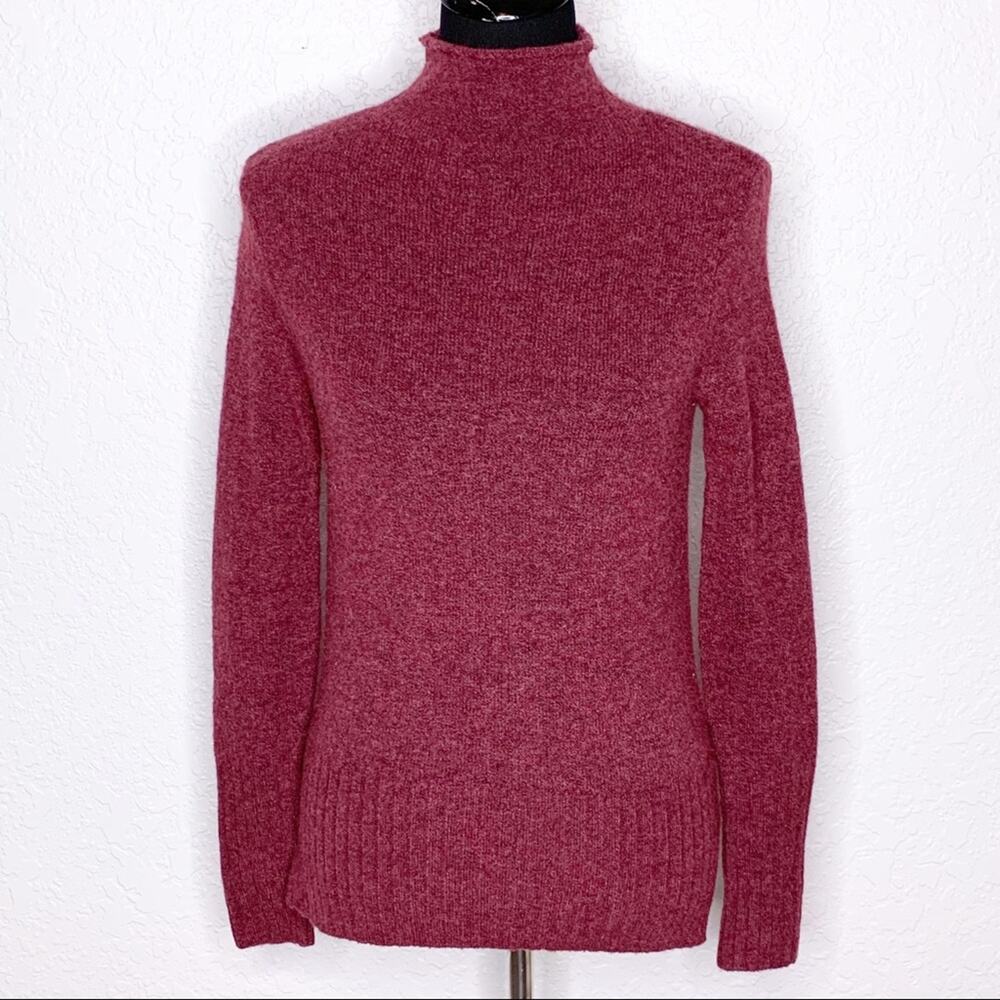 Madewell maroon mock turtleneck wool alpaca blend sweater size Extra Small XS‎